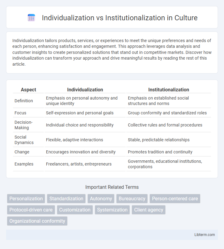 Institutionalization vs Individualization in Culture - What is The Difference?