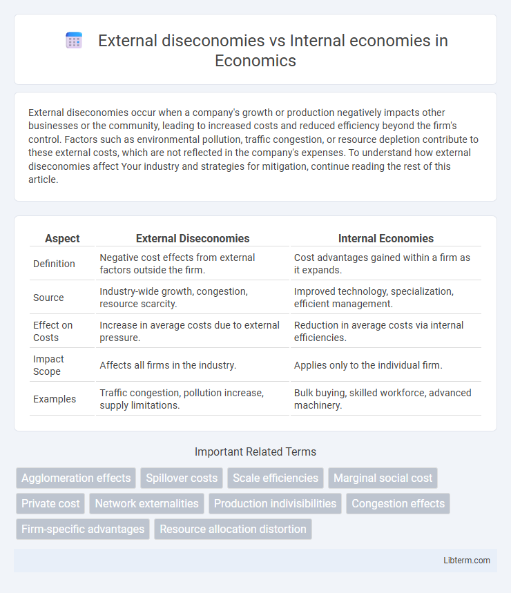 Internal economies vs External diseconomies in Economics - What is The Difference?