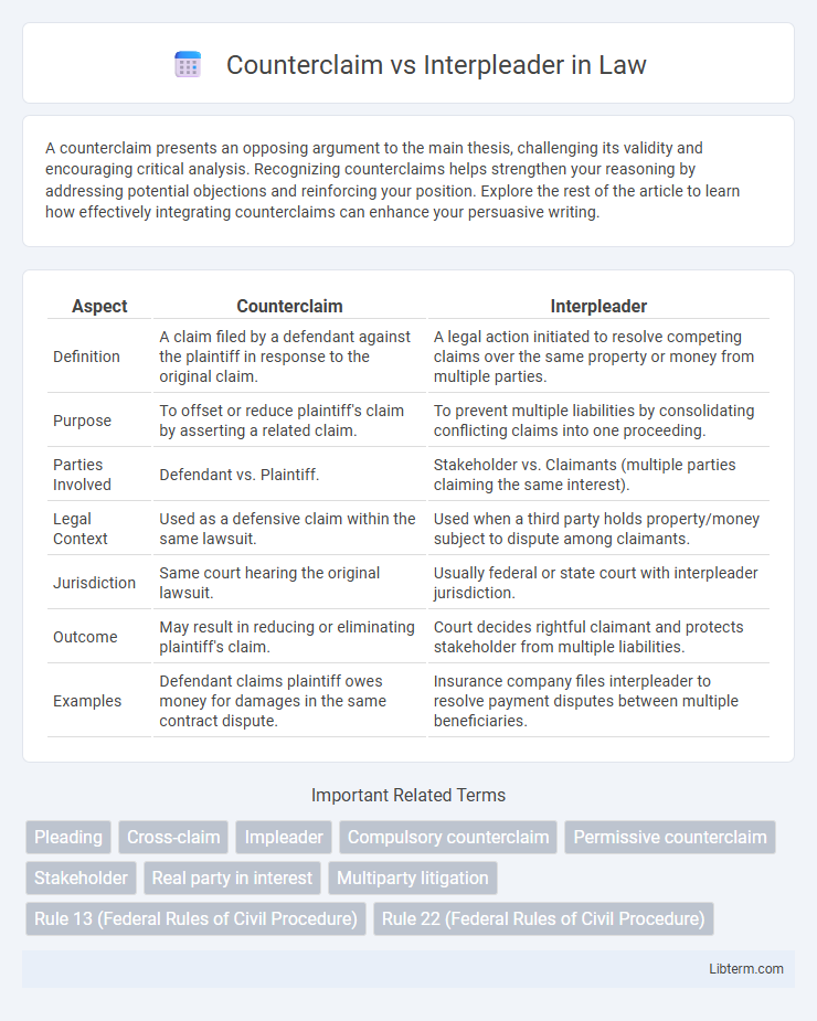 Interpleader vs Counterclaim in Law - What is The Difference?