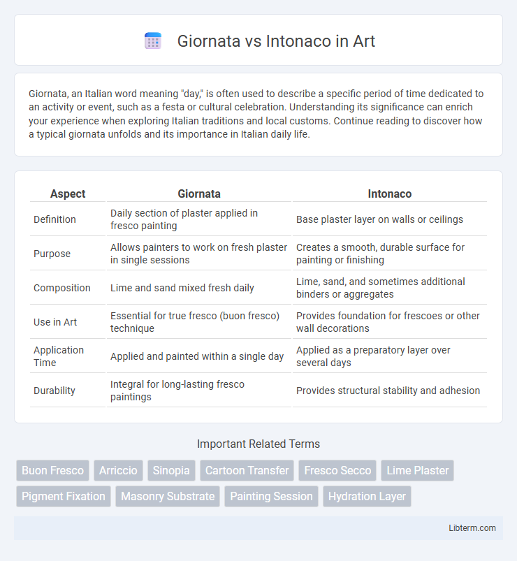 Intonaco vs Giornata in Art - What is The Difference?