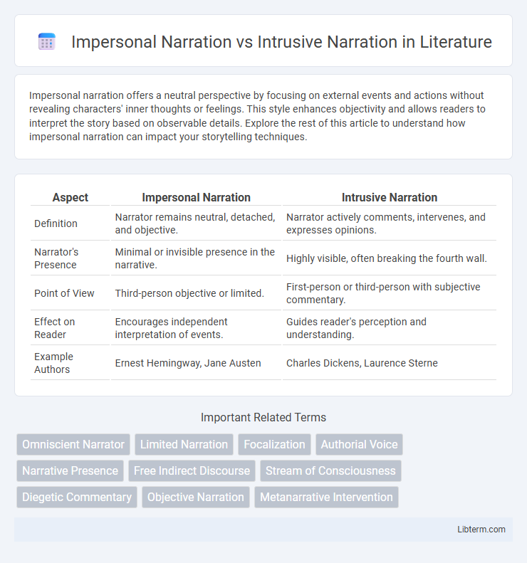 Intrusive Narration vs Impersonal Narration in Literature - What is The Difference?