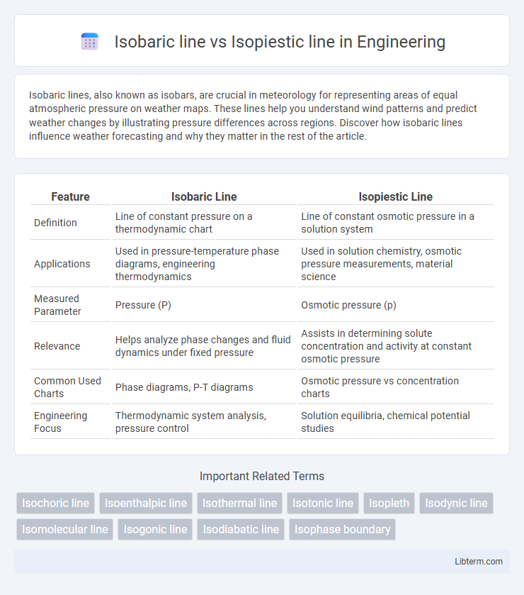 Isopiestic line vs Isobaric line in Engineering - What is The Difference?