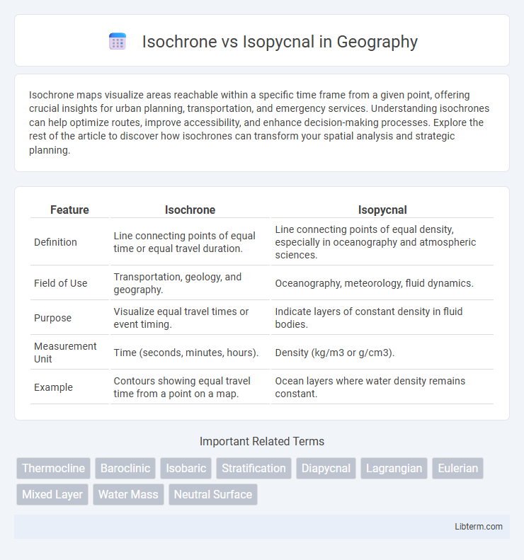 Isopycnal vs Isochrone in Geography - What is The Difference?