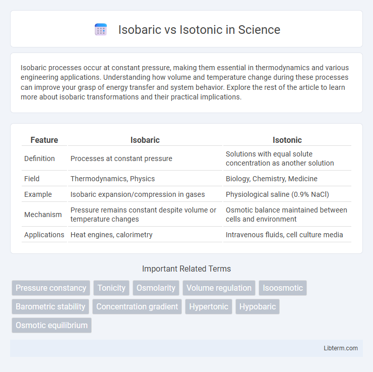 Isotonic vs Isobaric in Science - What is The Difference?