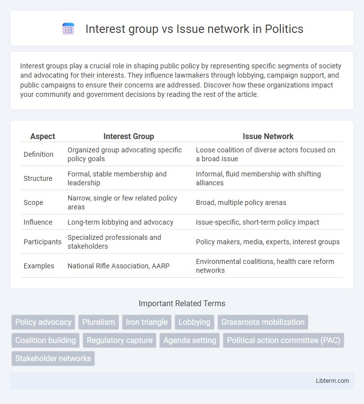 Issue network vs Interest group in Politics - What is The Difference?
