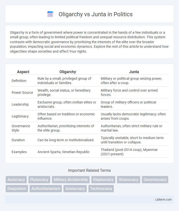 Junta vs Oligarchy in Politics - What is The Difference?