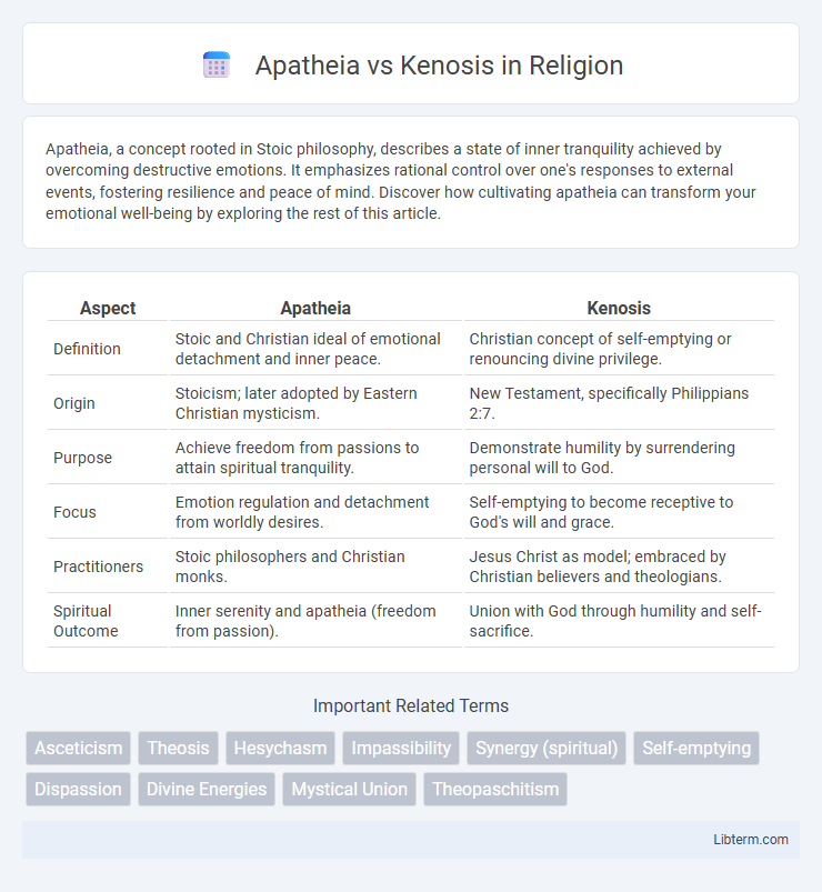 Kenosis vs Apatheia in Religion - What is The Difference?
