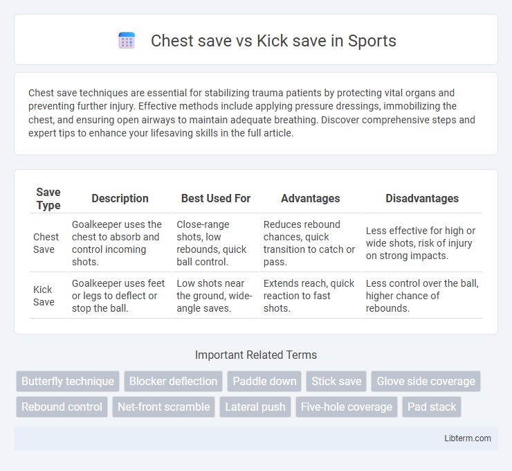 Kick save vs Chest save in Sports - What is The Difference?