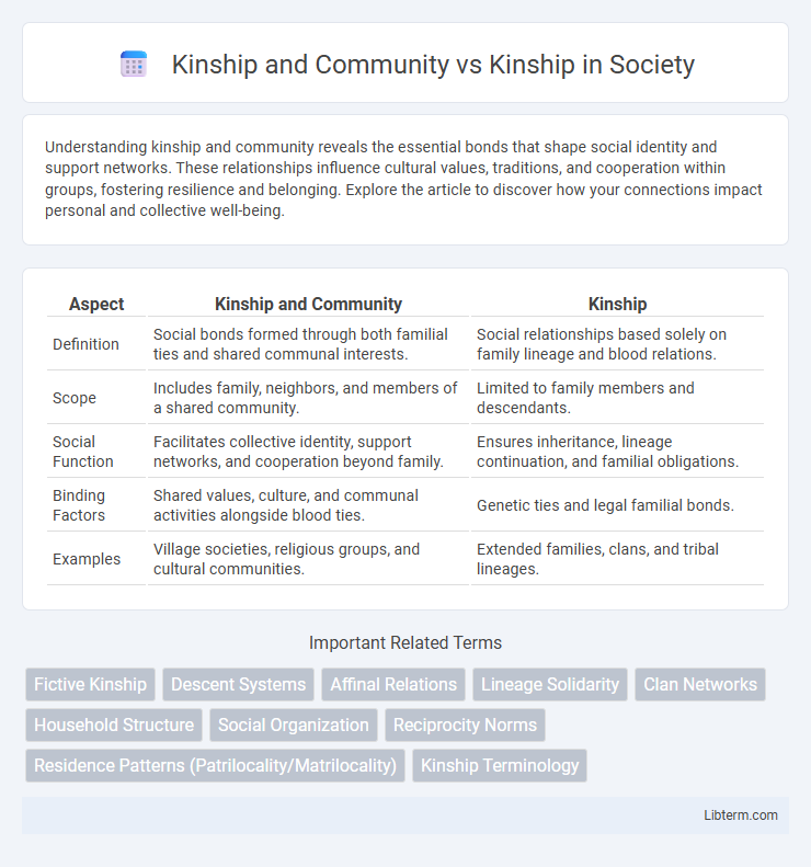 Kinship vs Kinship and Community in Society - What is The Difference?