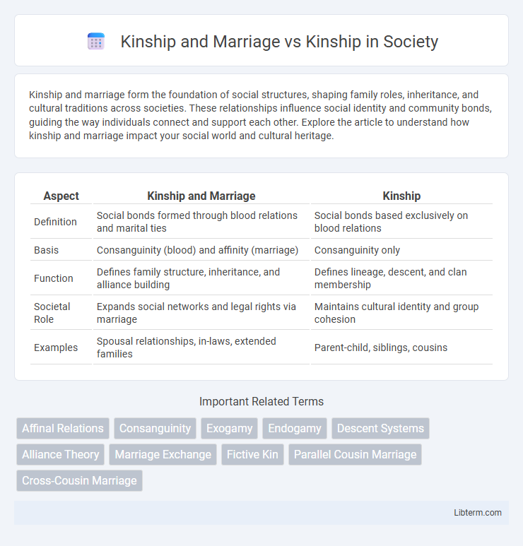 Kinship vs Kinship and Marriage in Society - What is The Difference?
