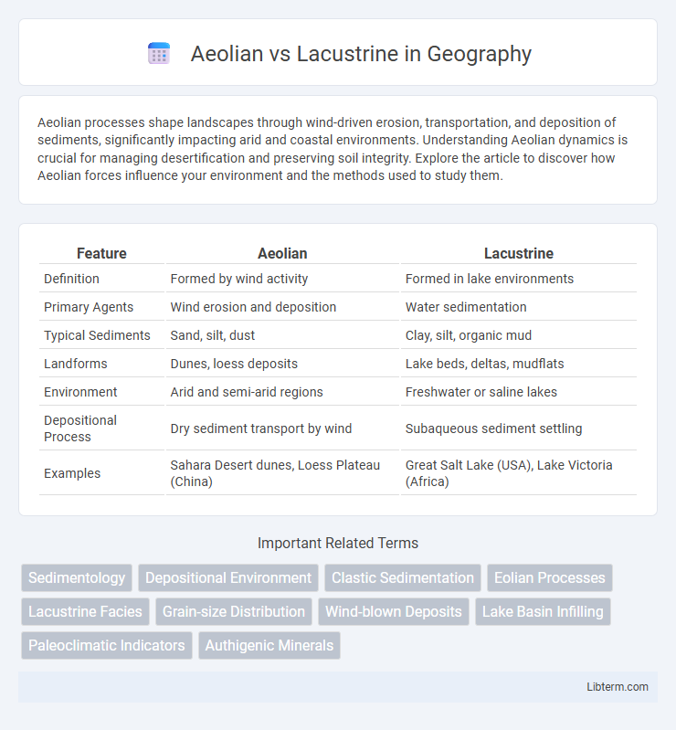 Lacustrine vs Aeolian in Geography - What is The Difference?