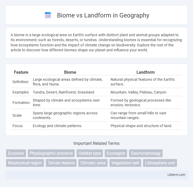 Landform vs Biome in Geography - What is The Difference?