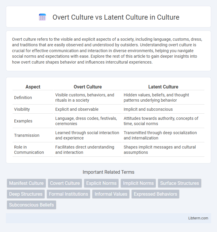 Latent Culture vs Overt Culture in Culture - What is The Difference?