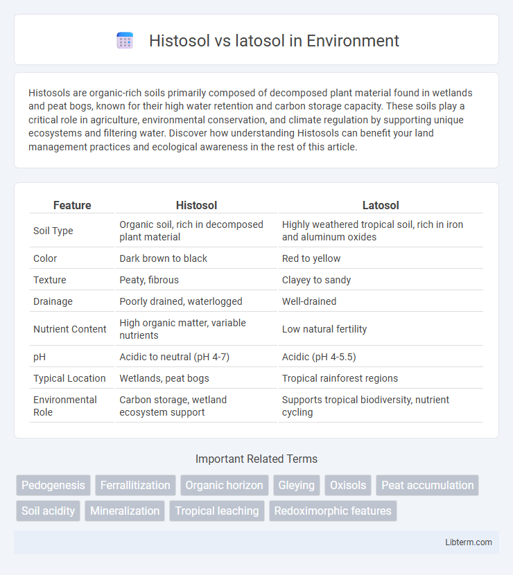latosol vs Histosol in Environment - What is The Difference?