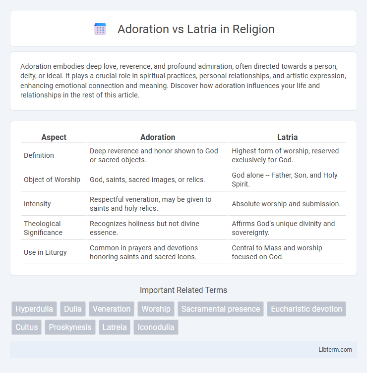 Latria vs Adoration in Religion - What is The Difference?