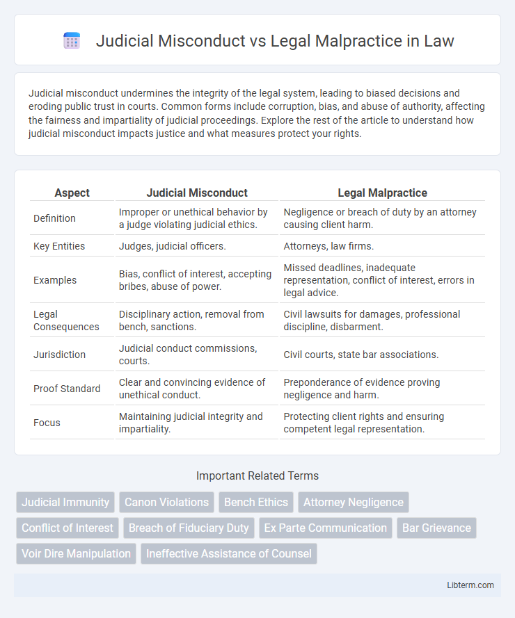 Legal Malpractice vs Judicial Misconduct in Law - What is The Difference?