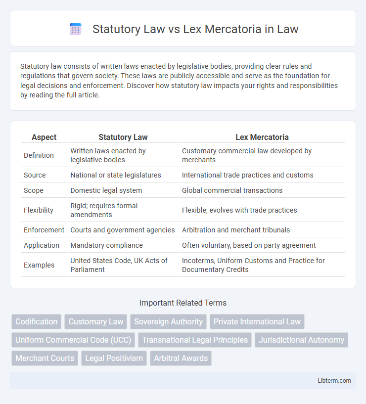 Lex Mercatoria vs Statutory Law in Law - What is The Difference?