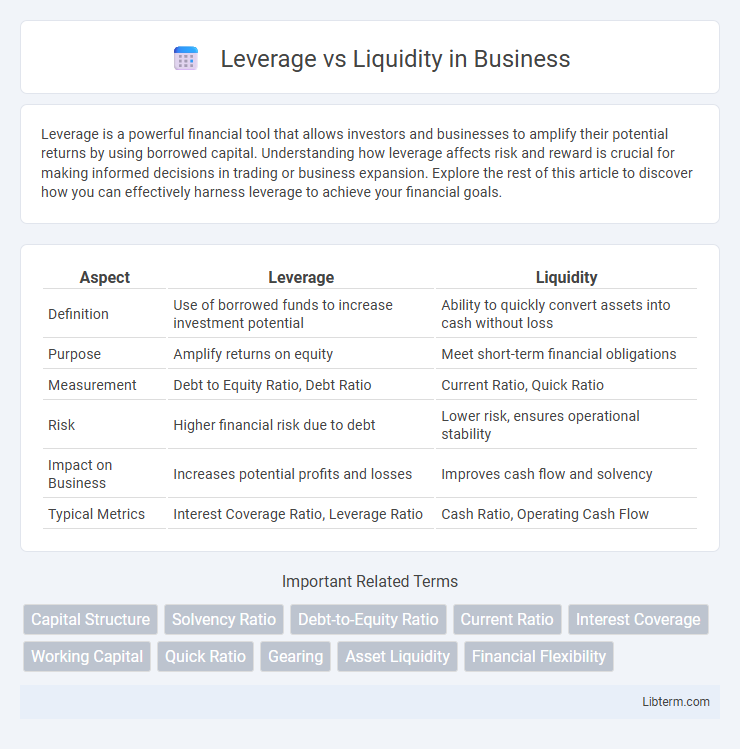 Liquidity vs Leverage in Business - What is The Difference?