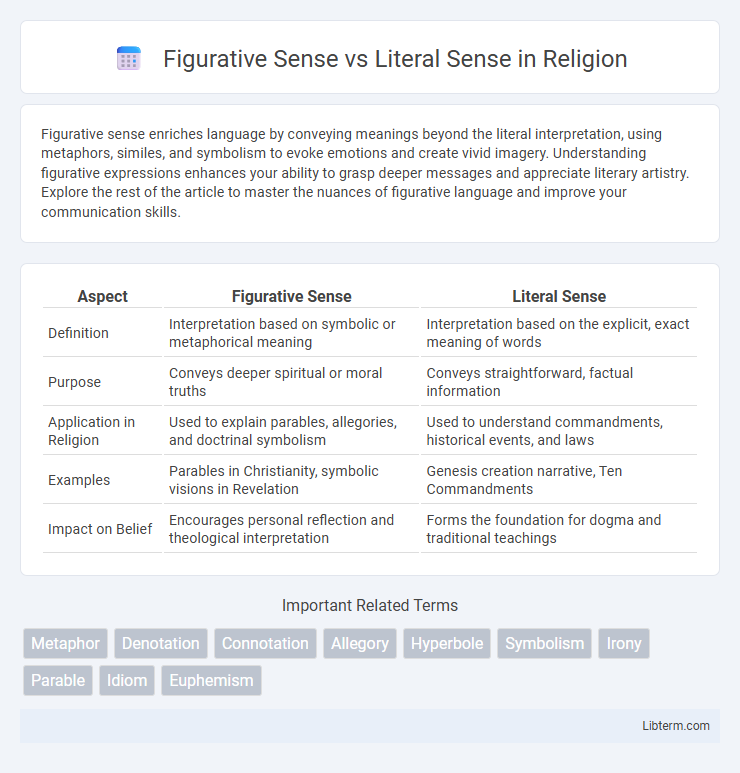 Literal Sense vs Figurative Sense in Religion - What is The Difference?
