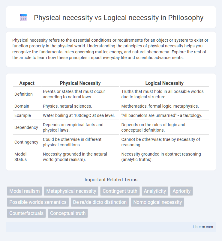 Logical necessity vs Physical necessity in Philosophy - What is The Difference?