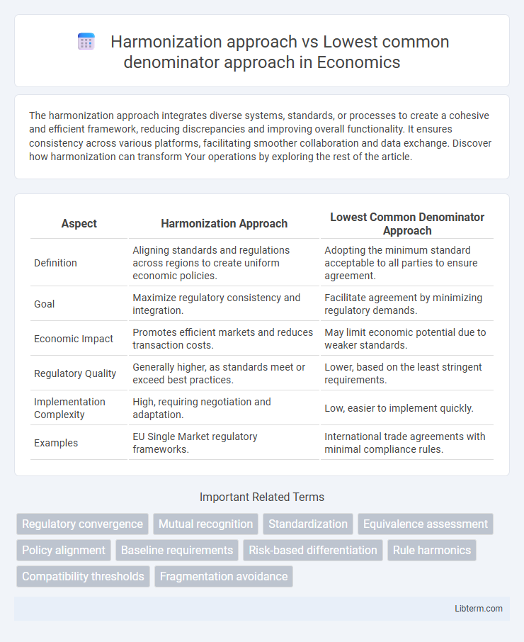 Lowest common denominator approach vs Harmonization approach in Economics - What is The Difference?