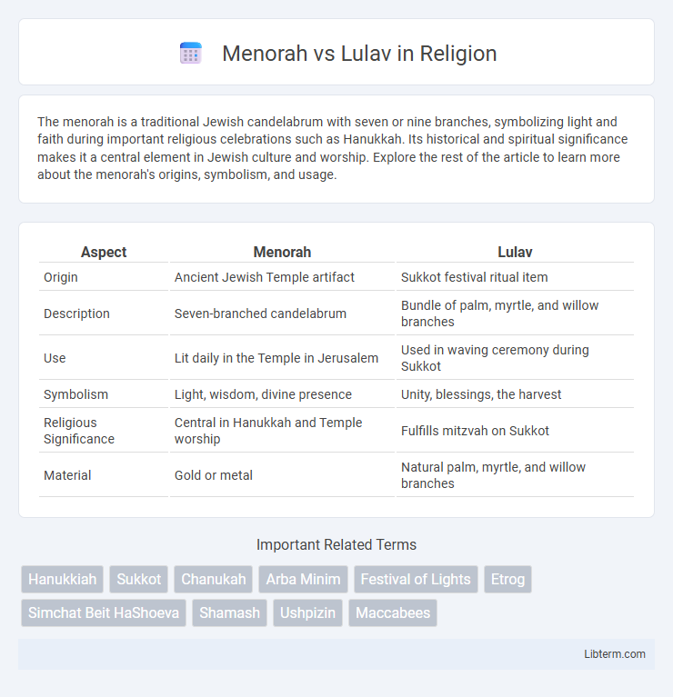 Lulav vs Menorah in Religion - What is The Difference?