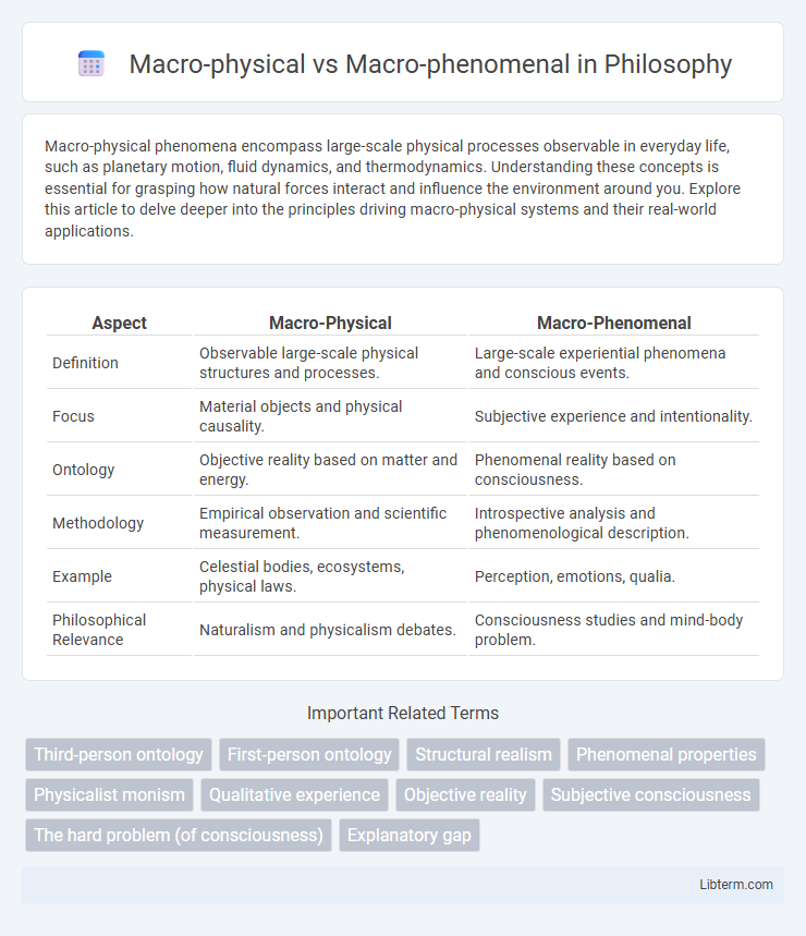 Macro-phenomenal vs Macro-physical in Philosophy - What is The Difference?