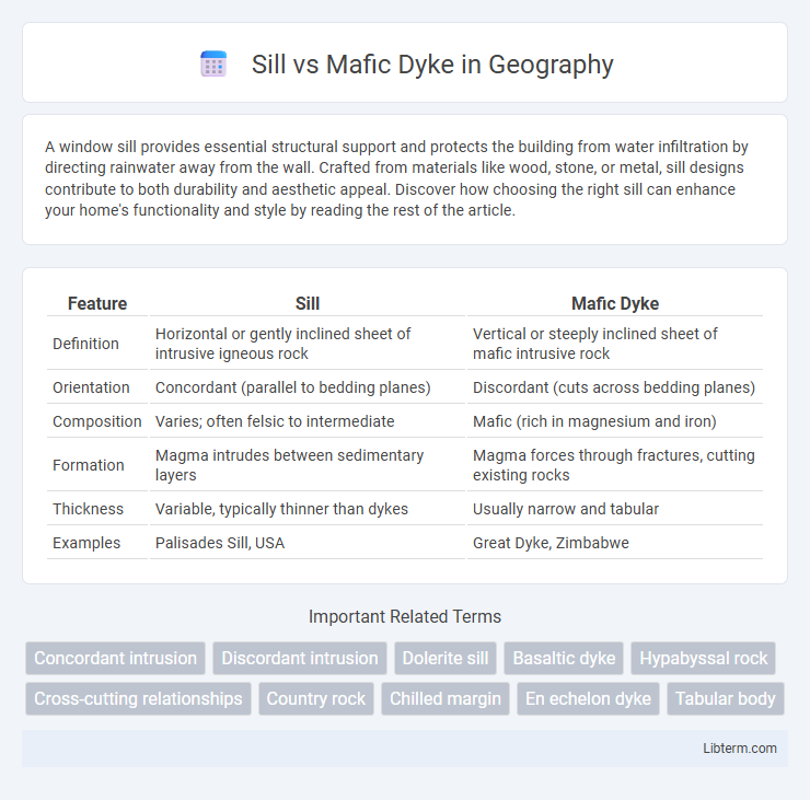 Mafic Dyke vs Sill in Geography - What is The Difference?