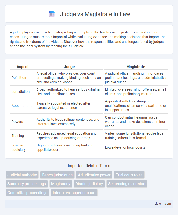 Magistrate vs Judge in Law - What is The Difference?
