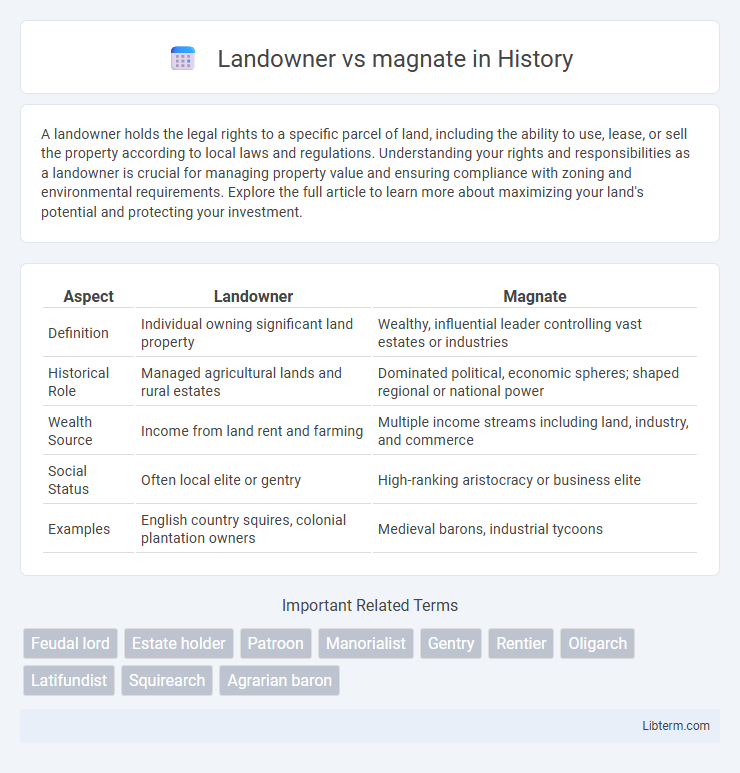 magnate vs Landowner in History - What is The Difference?