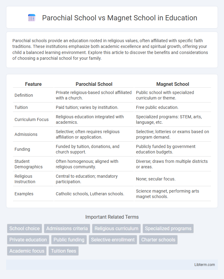Magnet School vs Parochial School in Education - What is The Difference?
