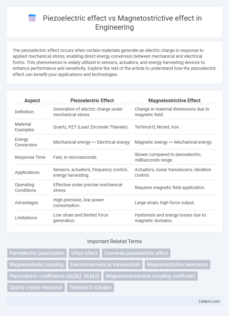 Magnetostrictive effect vs Piezoelectric effect in Engineering - What is The Difference?