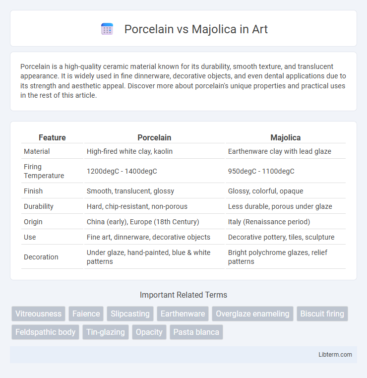 Majolica vs Porcelain in Art - What is The Difference?