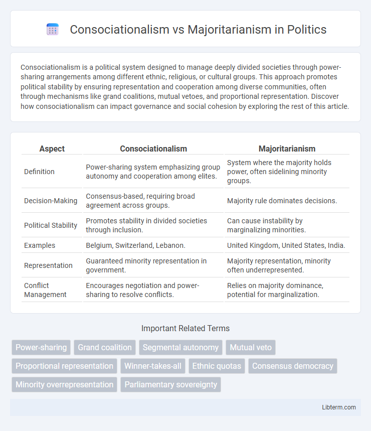 Majoritarianism vs Consociationalism in Politics - What is The Difference?