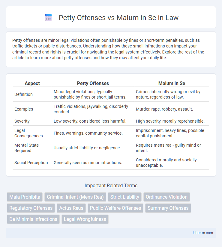 Malum in Se vs Petty Offenses in Law - What is The Difference?