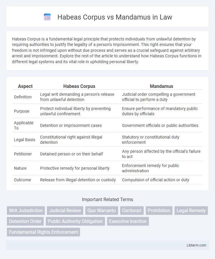 Mandamus vs Habeas Corpus in Law - What is The Difference?