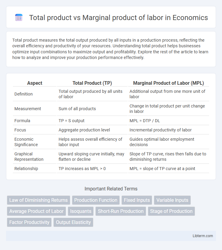 Marginal product of labor vs Total product in Economics - What is The Difference?