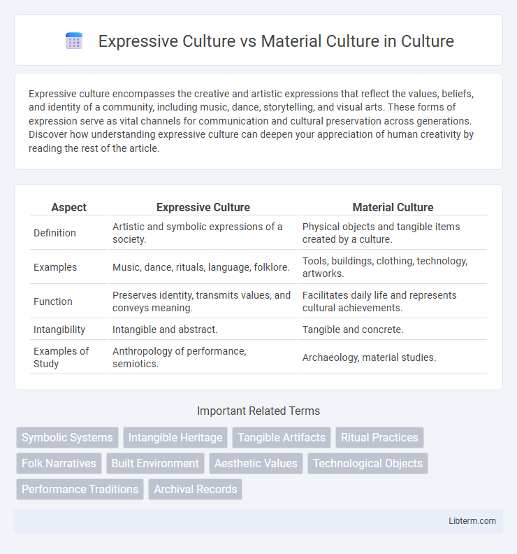 Material Culture vs Expressive Culture in Culture - What is The Difference?