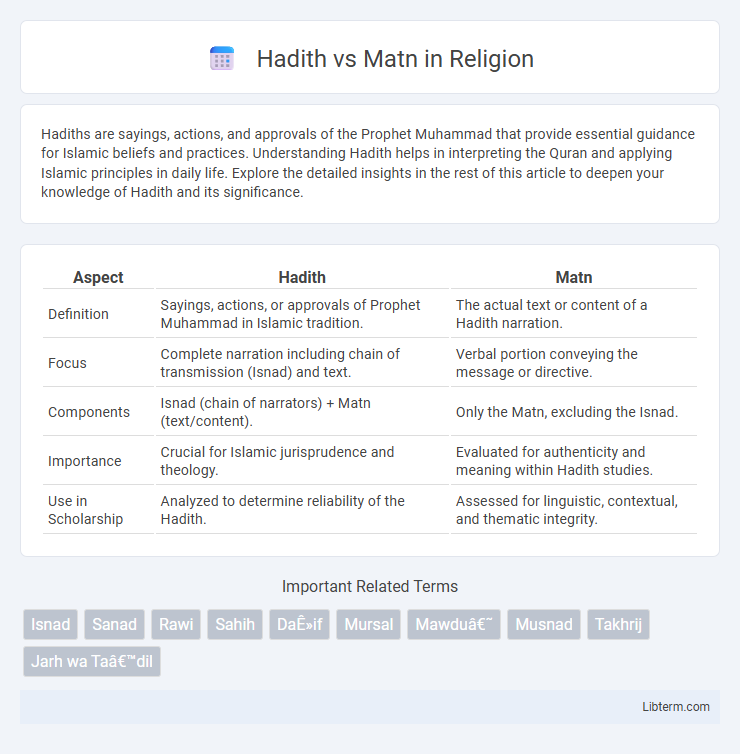 Matn vs Hadith in Religion - What is The Difference?
