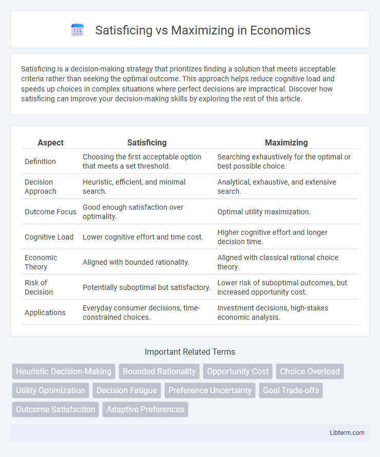 Maximizing vs Satisficing in Economics - What is The Difference?