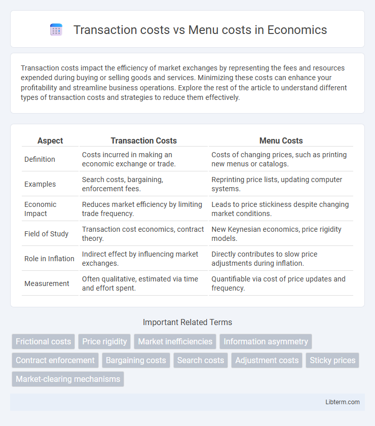 Menu costs vs Transaction costs in Economics - What is The Difference?