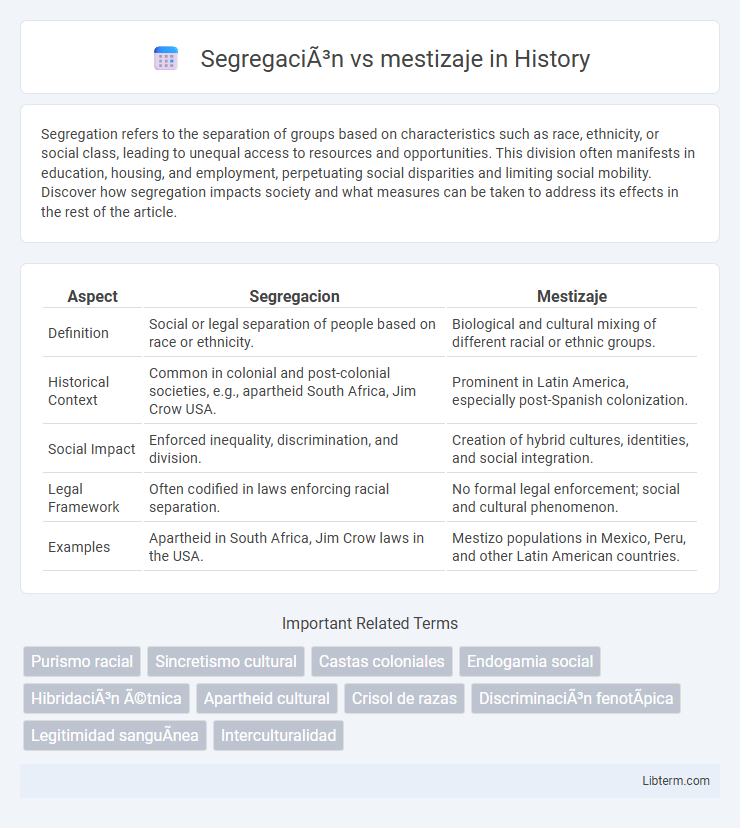 mestizaje vs Segregación in History - What is The Difference?