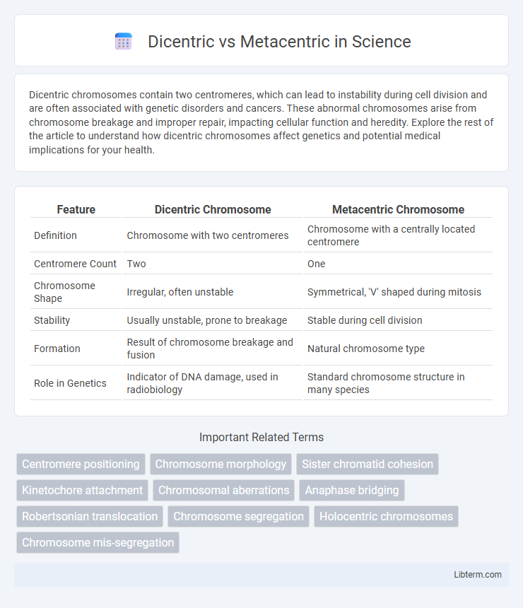 Metacentric vs Dicentric in Science - What is The Difference?