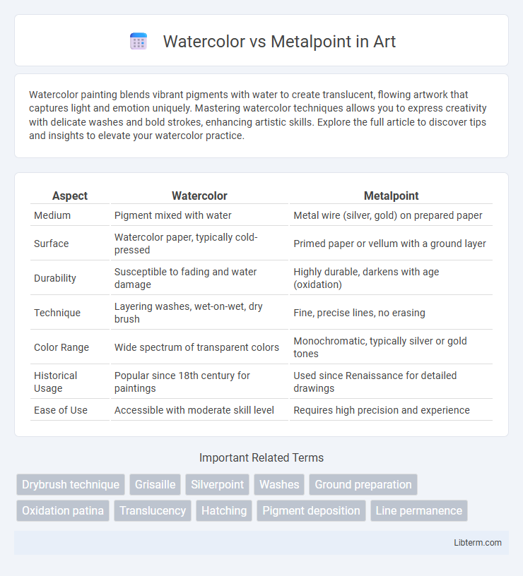 Metalpoint vs Watercolor in Art - What is The Difference?