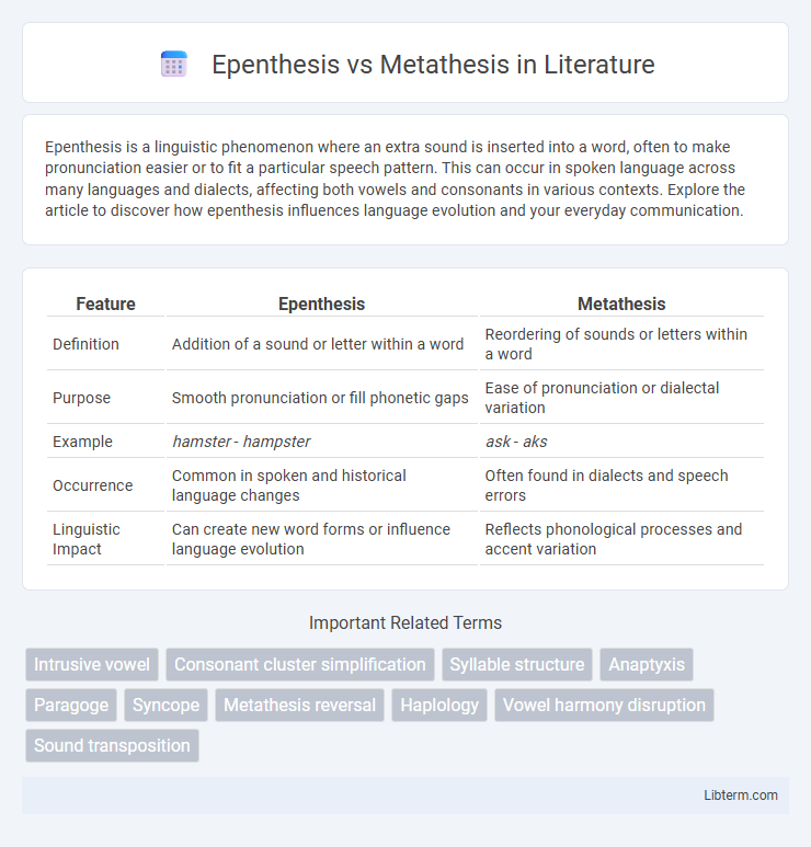 Metathesis vs Epenthesis in Literature - What is The Difference?