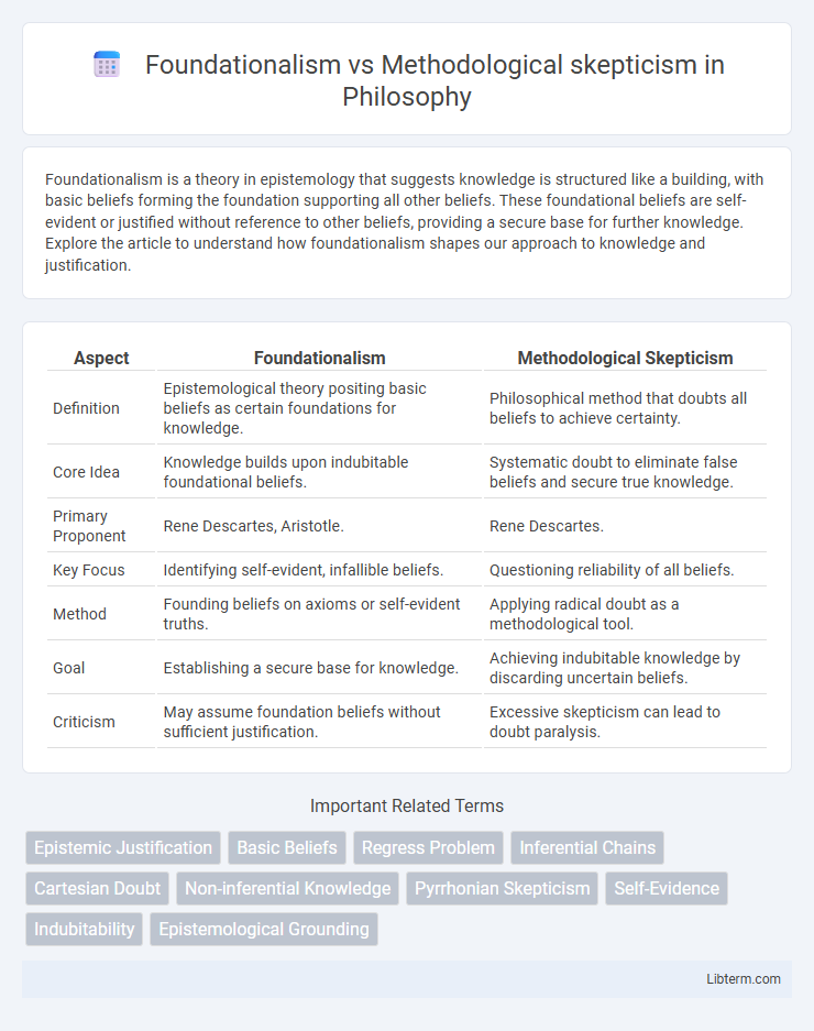 Methodological skepticism vs Foundationalism in Philosophy - What is The Difference?