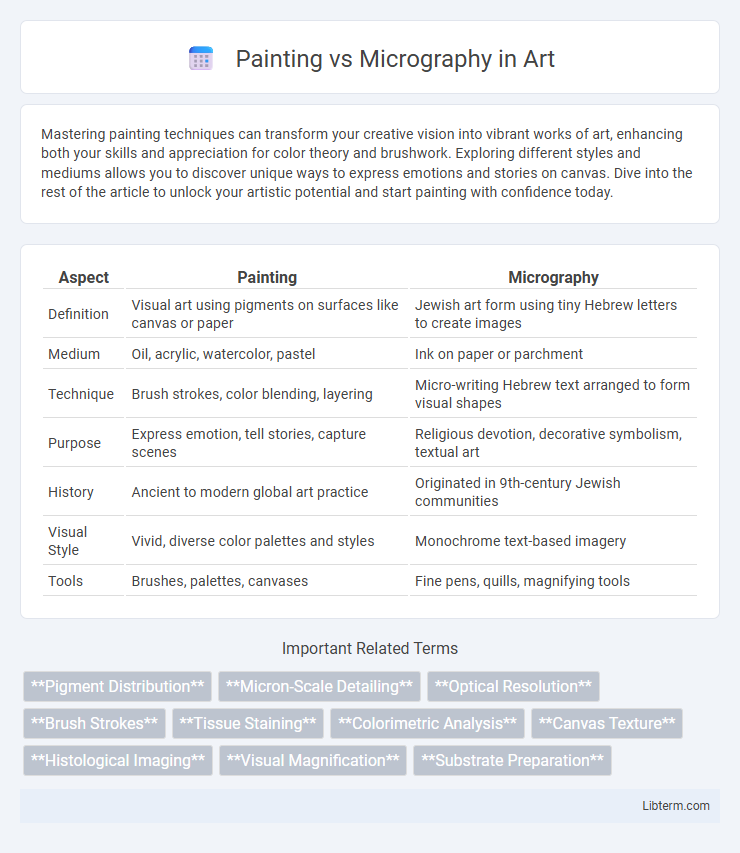 Micrography vs Painting in Art - What is The Difference?