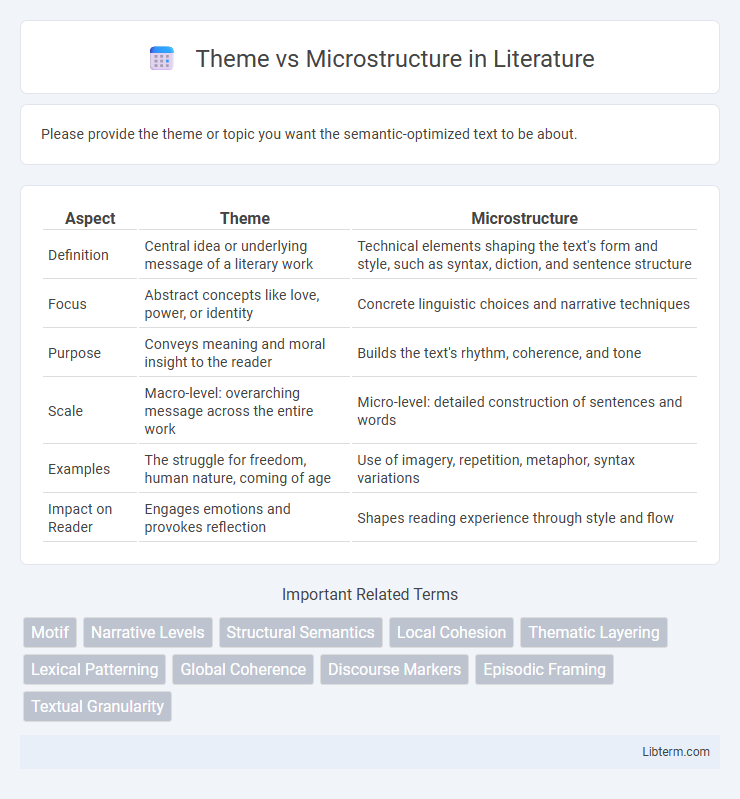 Microstructure vs Theme in Literature - What is The Difference?