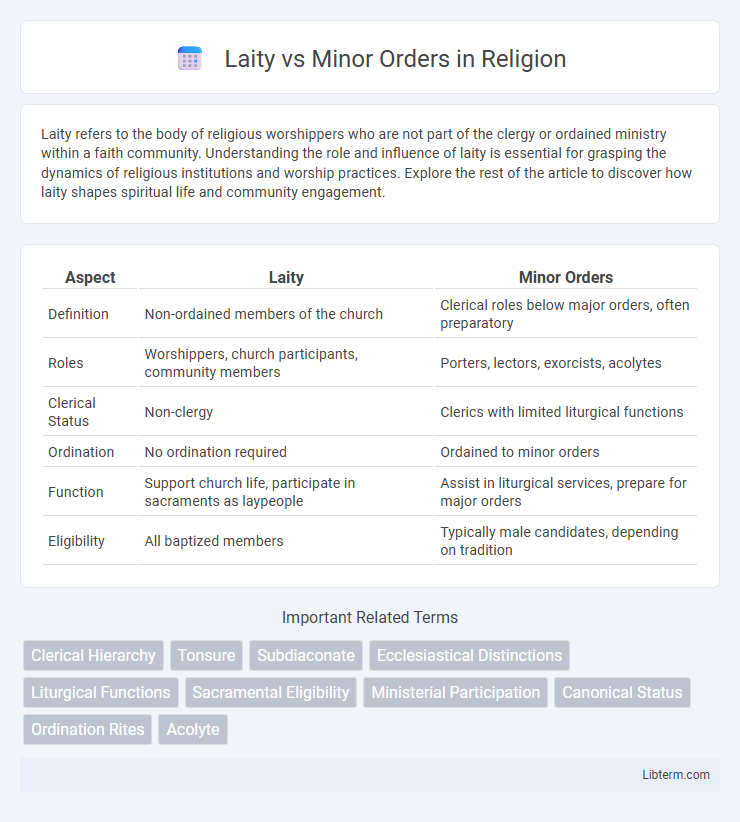 Minor Orders vs Laity in Religion - What is The Difference?