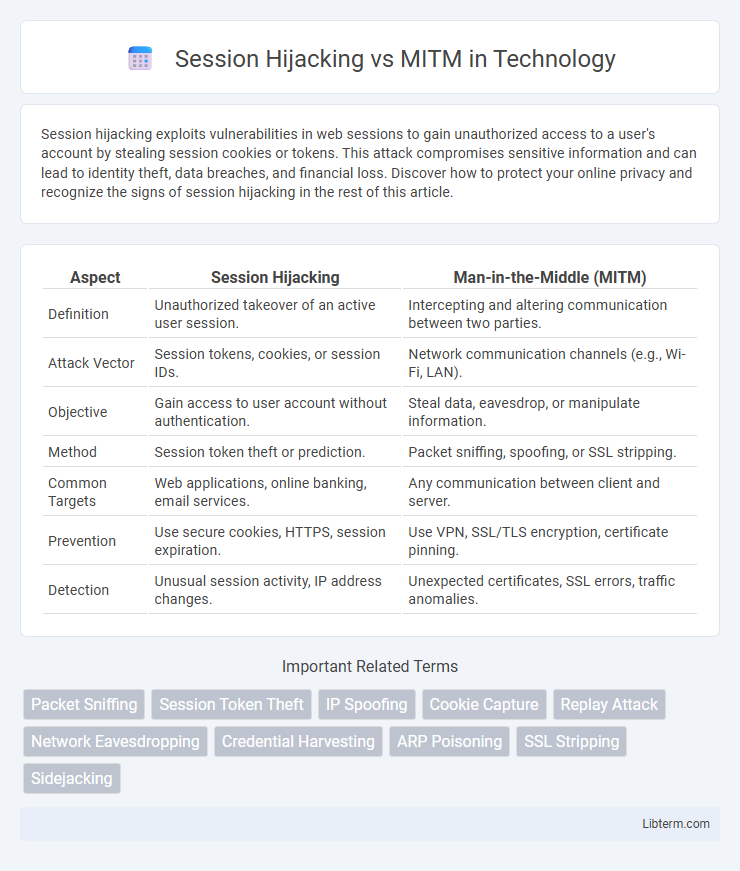 MITM vs Session Hijacking in Technology - What is The Difference?